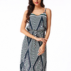 Check Patchwork Sleeveless Long Bohemian Dresses