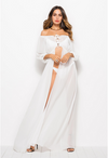 Bandage Strapless Solid Color Maxi Dresses