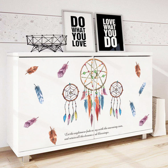 Creative Personality Color Feather Wall Sticker