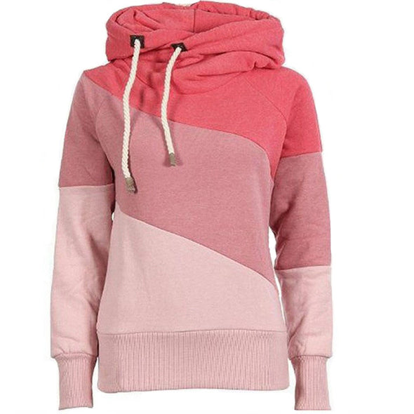 Contrast Stitching Hooded Sweatshirt