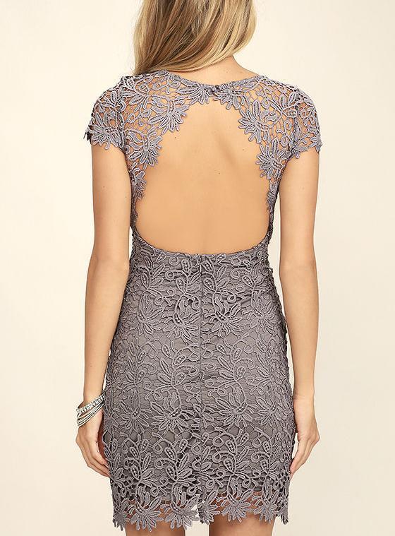 Lace Splicing Halter Bodycon Dress