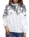 Long Sleeve Printed O-Neck Sweatshirt