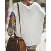 Long Sleeved Lantern Sleeve O-Neck Hollow Loose Shirt