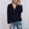 Faux Fur Long Sleeve V Neck Plush Cardigan Outwear