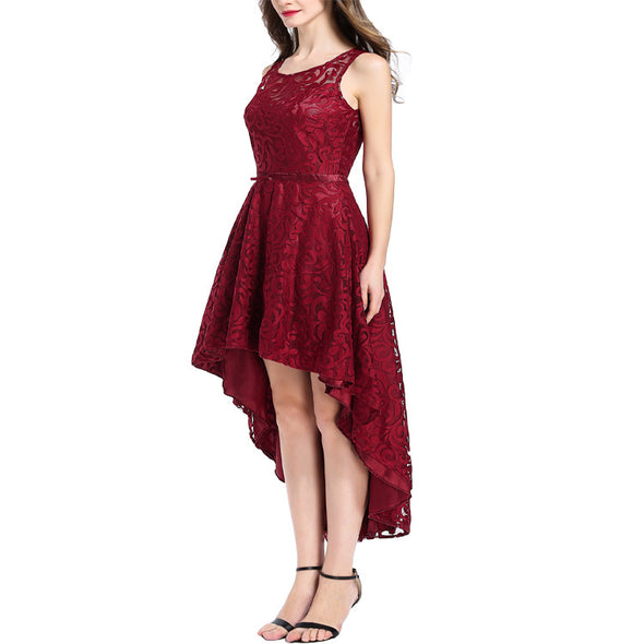 Women's Lace Irregular Evening Dress