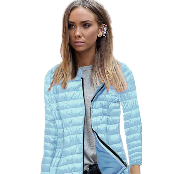 Casual Pure Color Zipper Long Sleeve Jacket