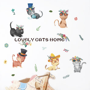 Cartoon Cat animal Wall Sticker