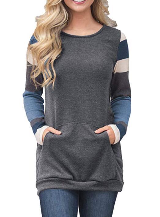 Striped O-Neck Long-Sleeve Sweater