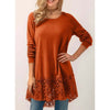 Hooded Bottoming Long-Sleeved Lace Stitching T-Shirt