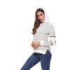 Women's hooded striped sweater