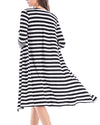 Stylish Slim Long Striped Cardigan Coat