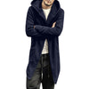 Men's Hooded Solid Color Cardigan Long Sleeve Jacket