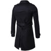 Fashion Boutique Long Slim Double-breasted Men's Trench Coat