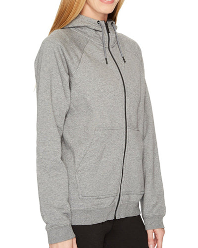 Zipper Hooded Long Sleeved Sweatshirt