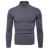 New Men's Turtleneck Slim Solid Sweater