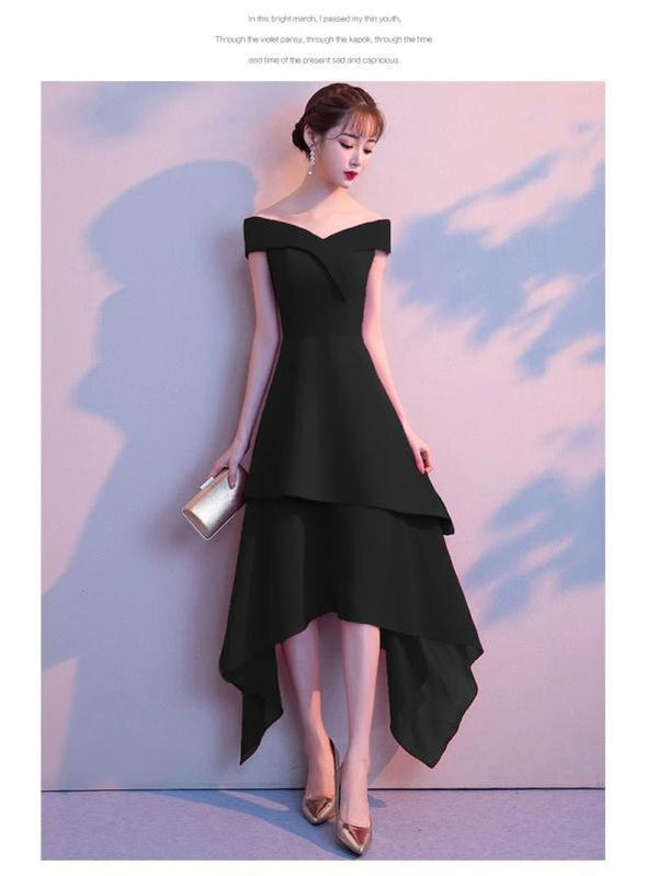 Off-The-Shoulder Slim Evening Dress