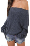 Scoop Neck  Patchwork  Two Way  Plain Sweaters