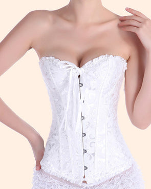 Women's Solid Color Lace Corset