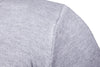 New V-neck Men's Solid Color Long-sleeved Sweater