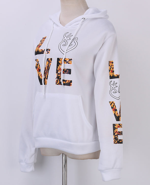 Printed Fashion Loose Long-sleeved Sports Hoodies