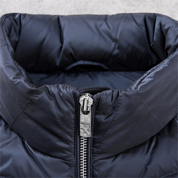 Men's Stand Collar Stitching Down Jacket