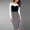 New Fashion Houndstooth Slim Bodycon