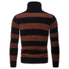 New Turtleneck Slim Men's Striped Turtleneck Sweater