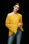 New Trumpet Sleeves Loose Hollow Sweater