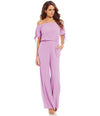 Women's off-the-shoulder jumpsuit