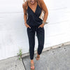 Women's Fashion Sleeveless Plain Jumpsuits