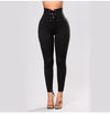 Casual Solid Color High Waist Trousers Leggings