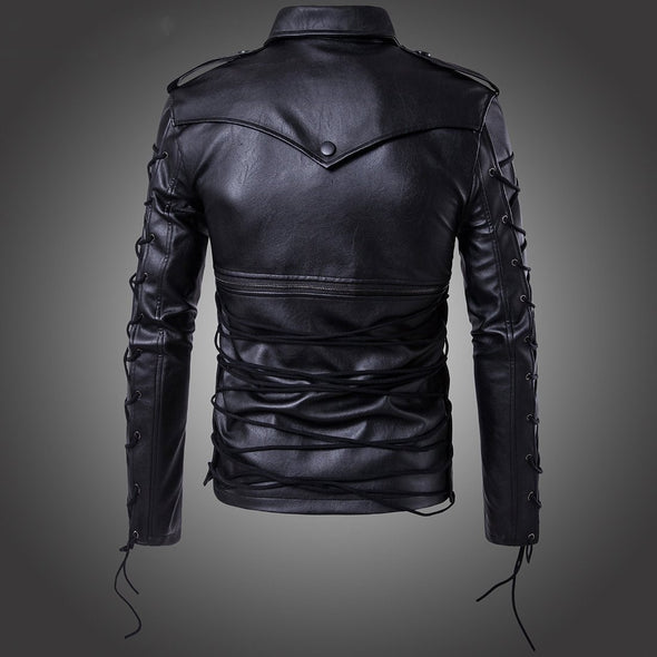 New Fashion Men's Motorcycle Leather Jacket