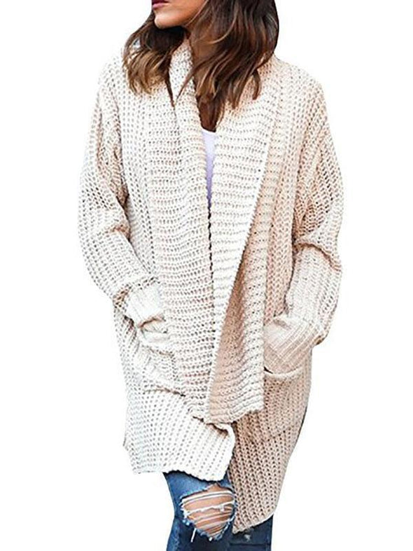 Loose Mid-Length Knitting Cardigan Sweater