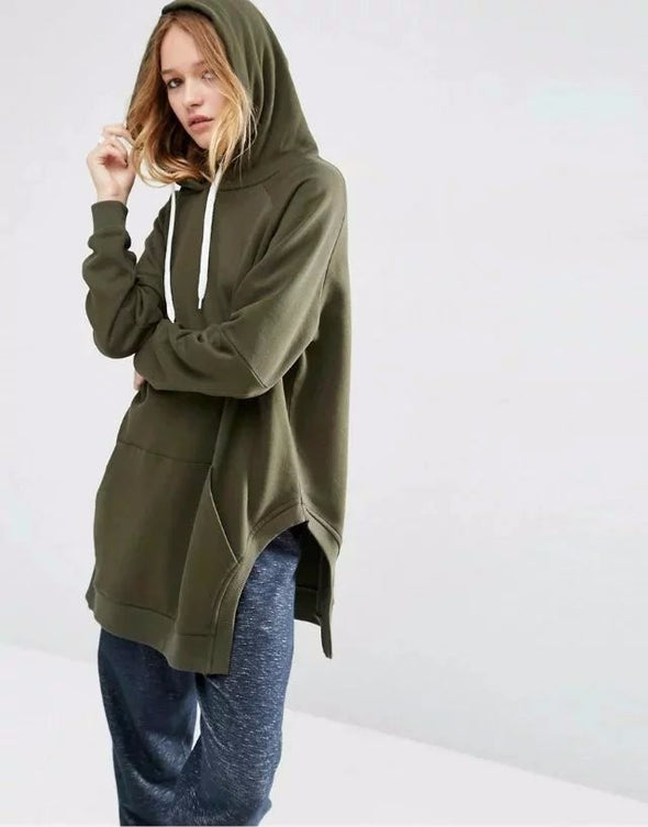 Fashion Pure Color Long Sleeve Hoodies