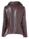 PU Leather Slim Velvet Women's Coat