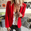 Slim Patchwork Pure Color Long Sleeve Blazer Jacket