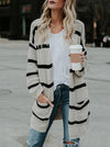 Fashion Stripes Cardigan Sweater Tops