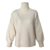 Solid Color Split High Neck Collar Sweaters