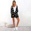 Fashion Striped Stitching Single-breasted Cardigan Sweater