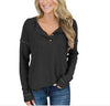 Loose V-Neck Long-Sleeved Sweater