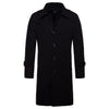 New Men's Long Single-breasted Wool Coat