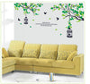 Cartoon Green Tree Bird Cage Self-Adhesive Wall Sticker