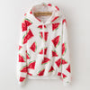 Coral fleece Printing Long Sleeve Hoodies