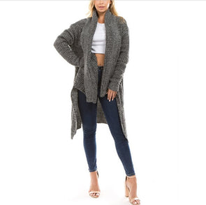 Thicken Irregular Lapel Knitting Cardigan