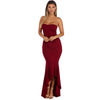 Wrapped Chestless Sleeveless Strapless Evening Dress