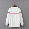 Striped Long-Sleeved O-Neck Sweatshirt