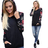 Printed Tie Long Sleeve Hoodies