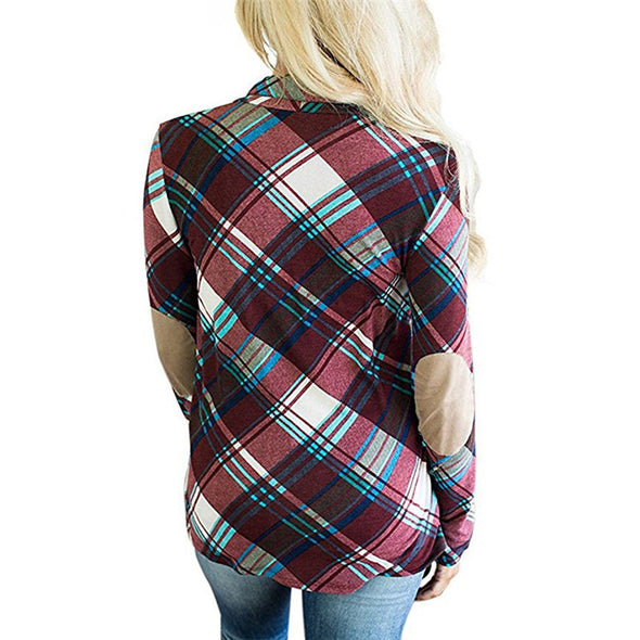 New Plaid Printed Cardigan