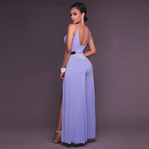 Sexy Low-cut Strap Tight Split Evening Dress