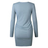 Long Sleeve Round Neck Sexy Bodycon Dress